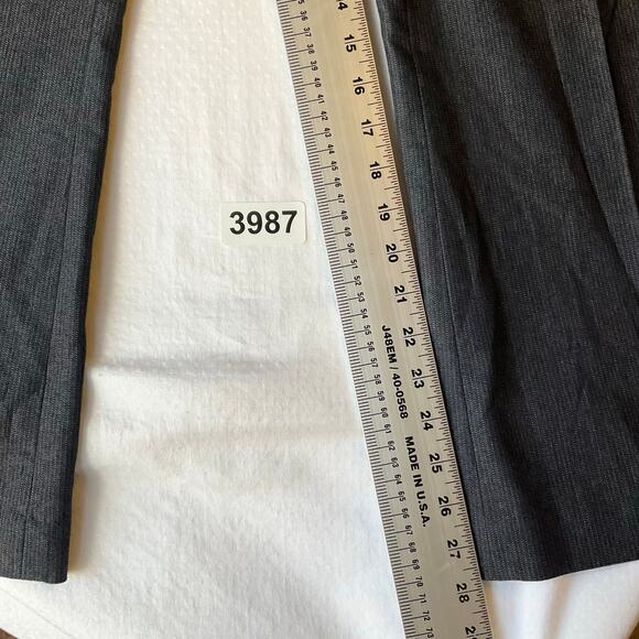 Dalia Collection Women Flared Dress Pants size 12 Petite Gray Mid Rise Stretch - Picture 4 of 10